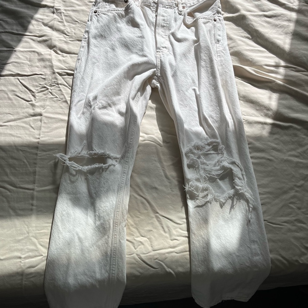 White Agolde Ripped Jeans